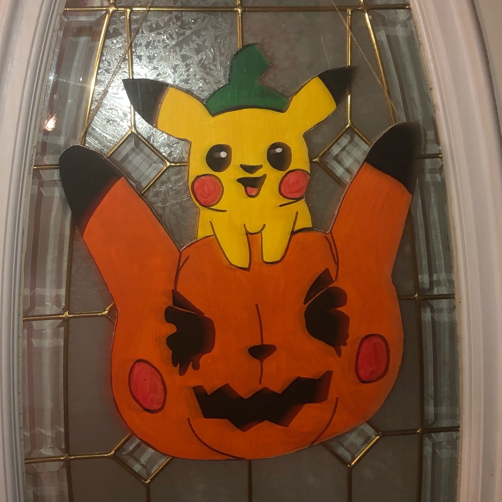 Pikachu Halloween door hanger !